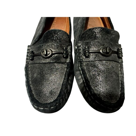 COACH Womens Crosby Driver Horsebit Turn Lock Loafer Gunmetal Black Size 8.5B - Picture 2 of 10